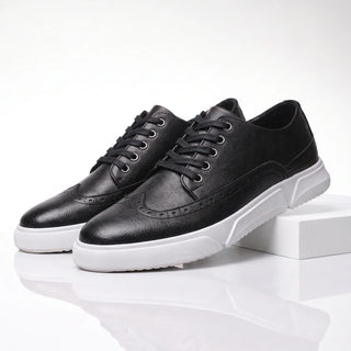 Calver – Herren-Leder-Sneaker mit Brogue-Details