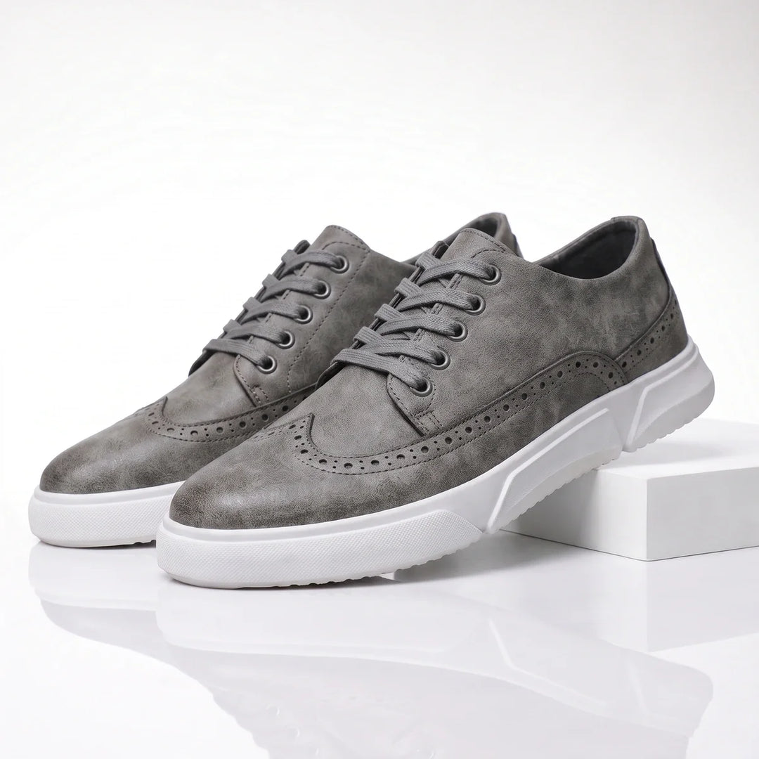 Calver – Herren-Leder-Sneaker mit Brogue-Details