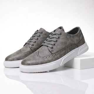 Calver – Herren-Leder-Sneaker mit Brogue-Details
