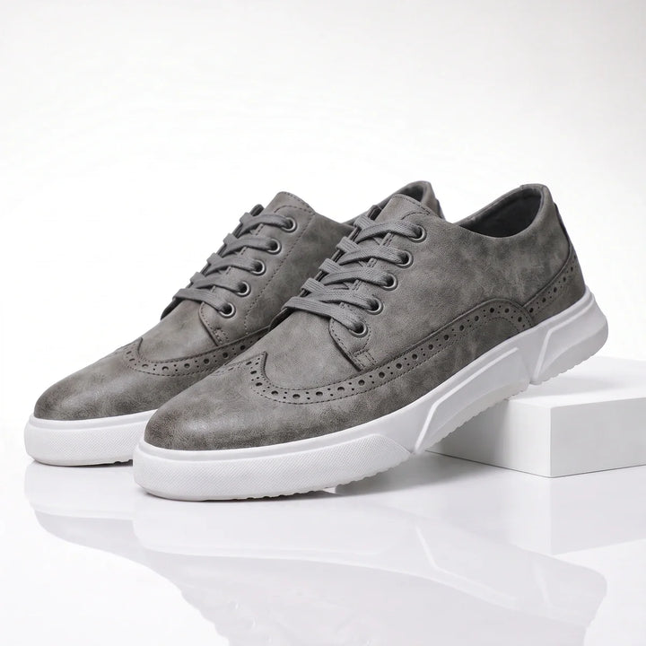 Calver – Herren-Leder-Sneaker mit Brogue-Details