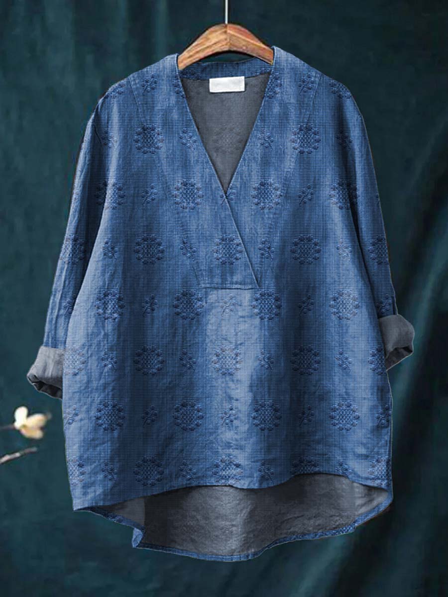 Cara – Elegante Damenbluse mit langen Ärmeln