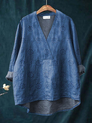 Cara – Elegante Damenbluse mit langen Ärmeln