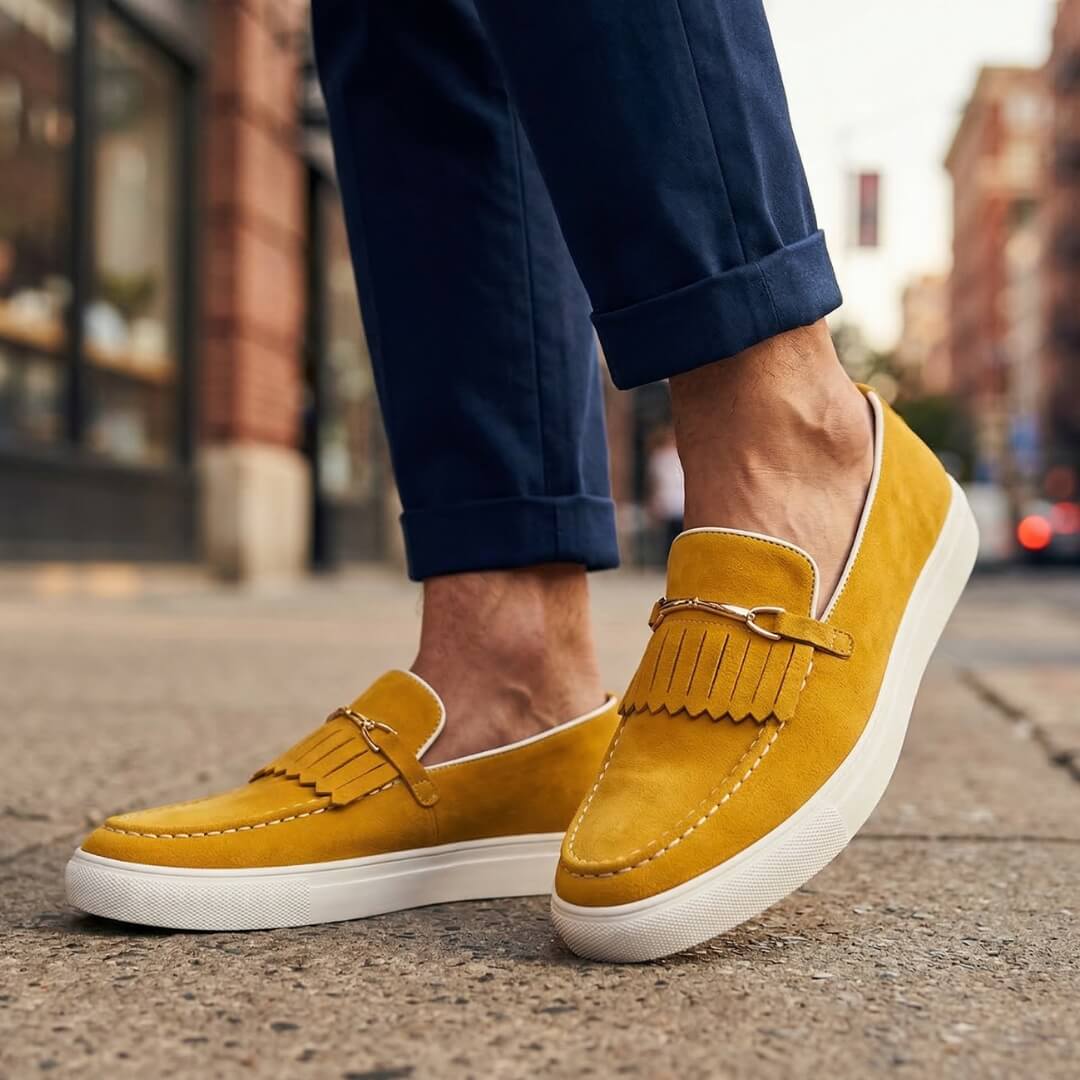 Lazaro – Herren-Wildleder-Loafer mit Fransen