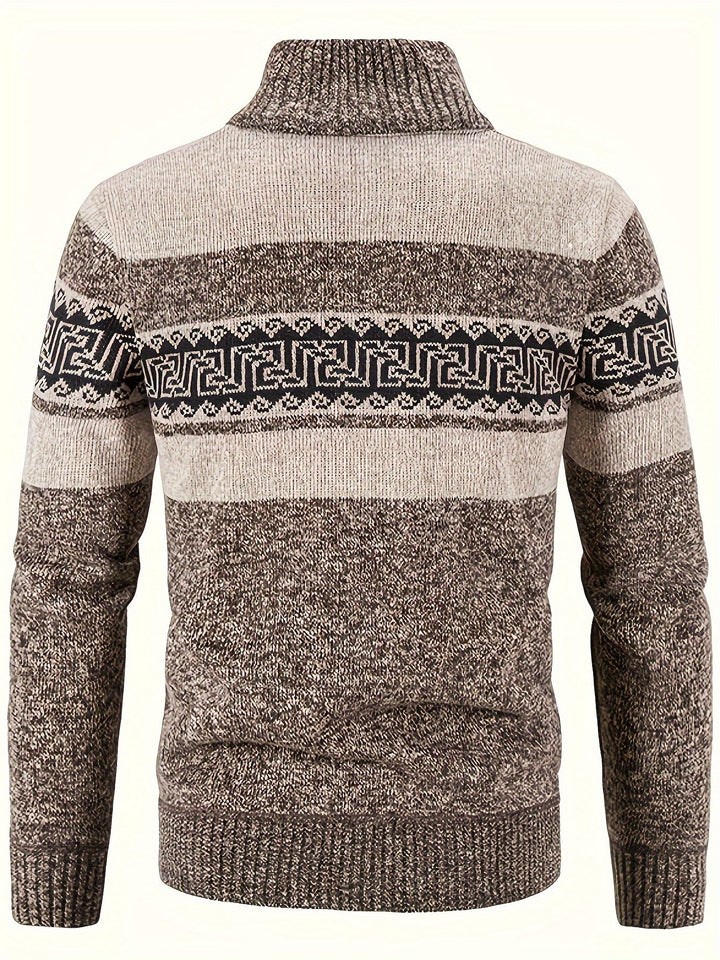 Brooks | Patterned Full-Zip Cardigan