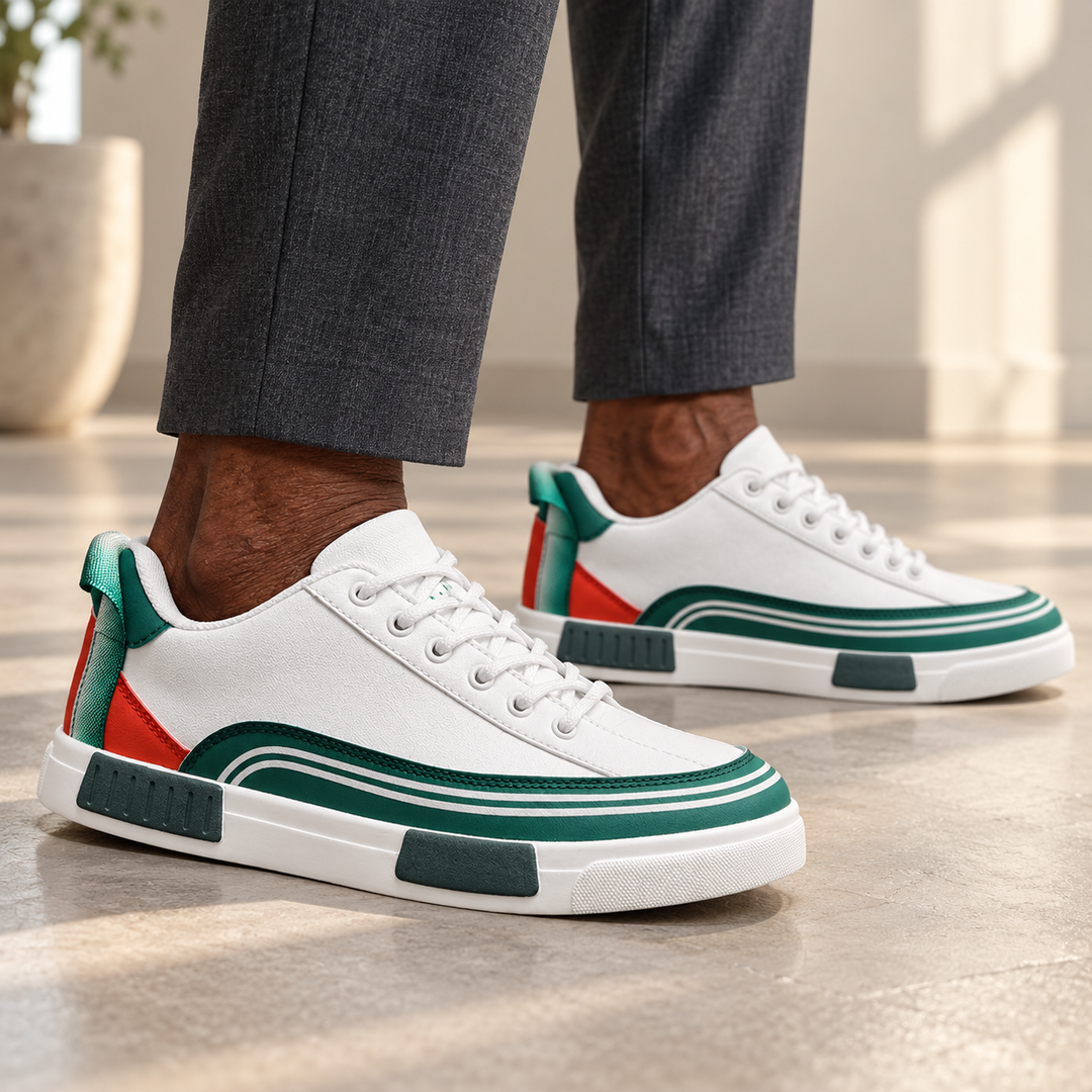 Horizon - Ledersneaker für Herren gedragen von einem Mann ab 55 Jahren