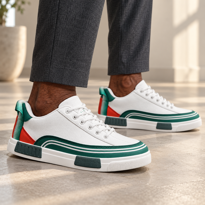 Horizon - Ledersneaker für Herren gedragen von einem Mann ab 55 Jahren