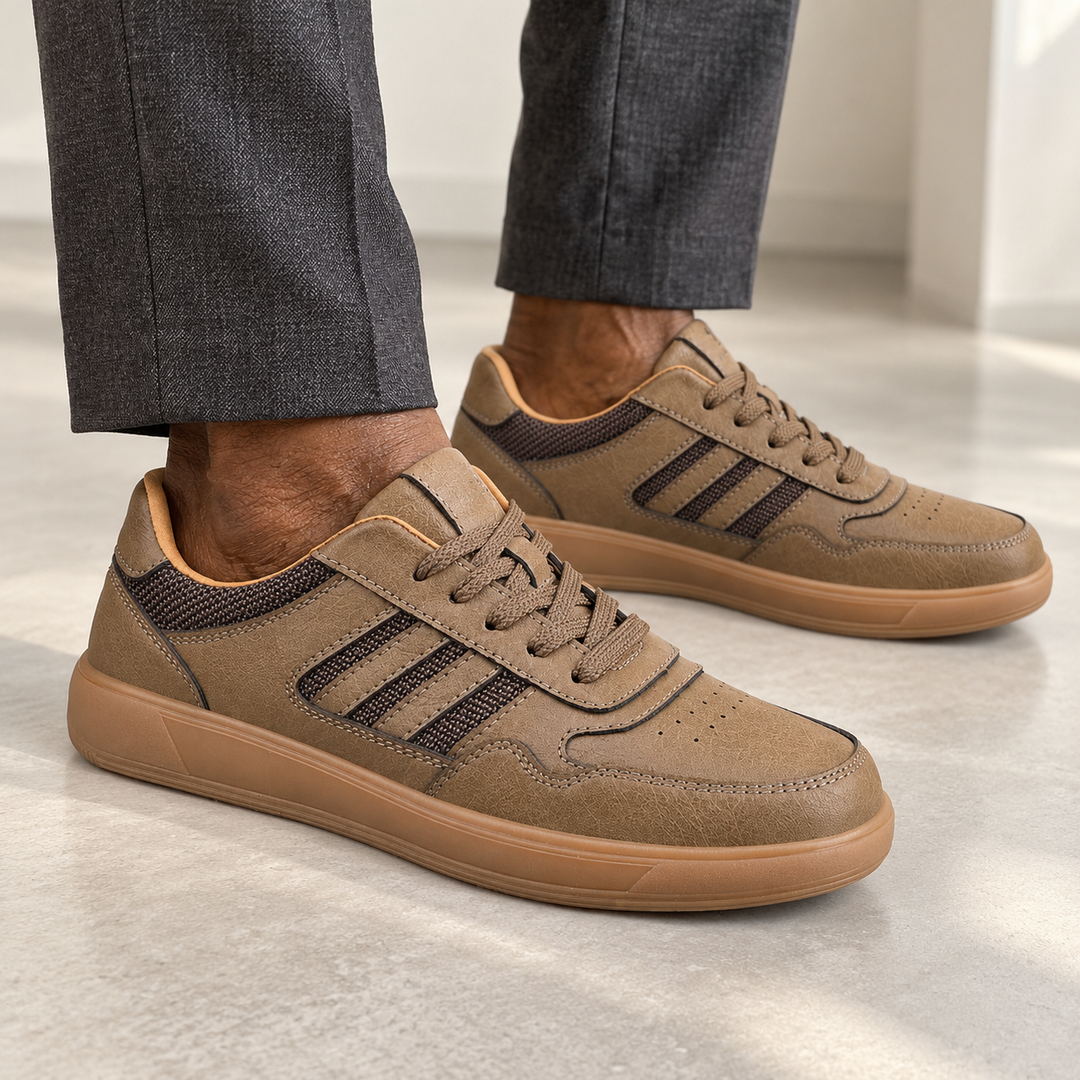 Orsini - Ledersneaker für Herren getragen von einem Mann ab 55 Jahren
