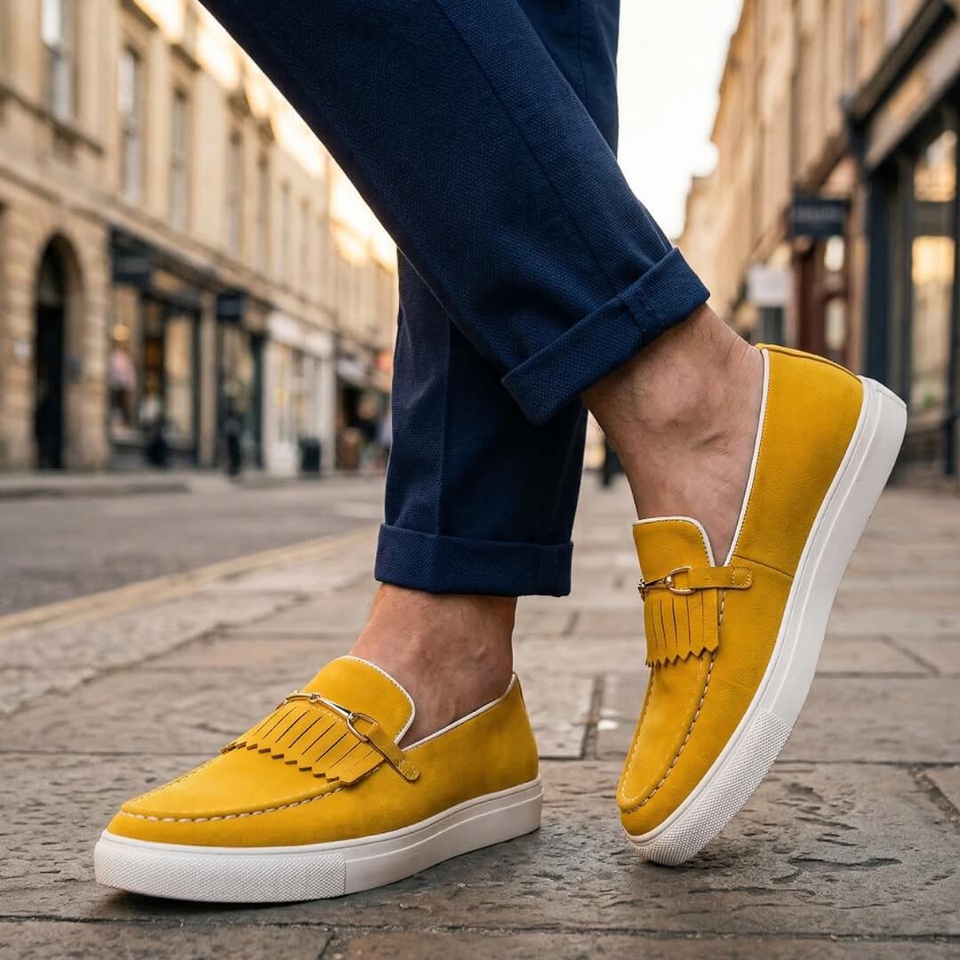 Lazaro – Herren-Wildleder-Loafer mit Fransen