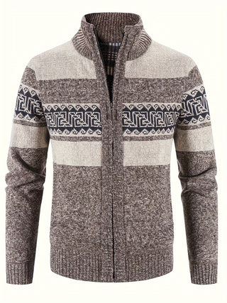 Brooks | Patterned Full-Zip Cardigan