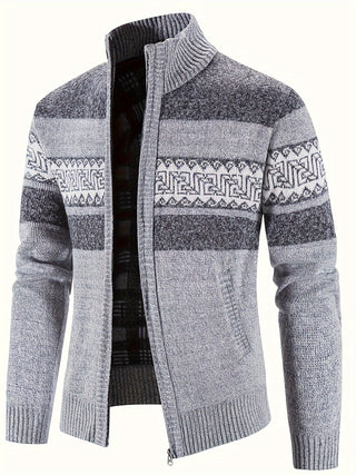 Brooks | Patterned Full-Zip Cardigan