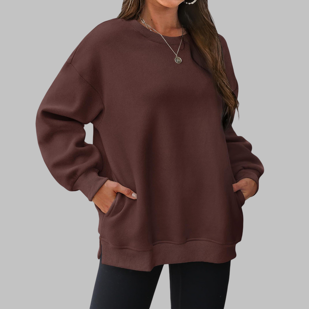 Frieda - Gestreiftes Sweatshirt mit Kontrastdetails - Produktansicht 3