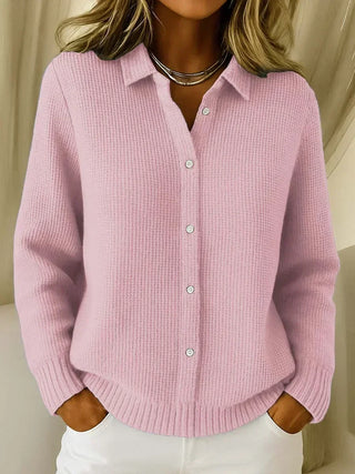 Katrina – Strukturierte Strickjacke mit Knopfleiste