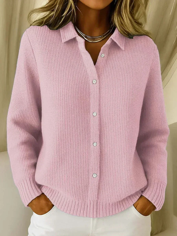 Katrina – Strukturierte Strickjacke mit Knopfleiste
