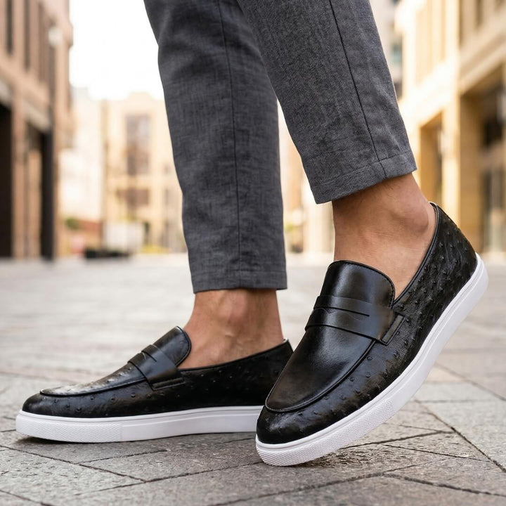 Malric – Herren-Leder-Loafer mit Penny-Riemen