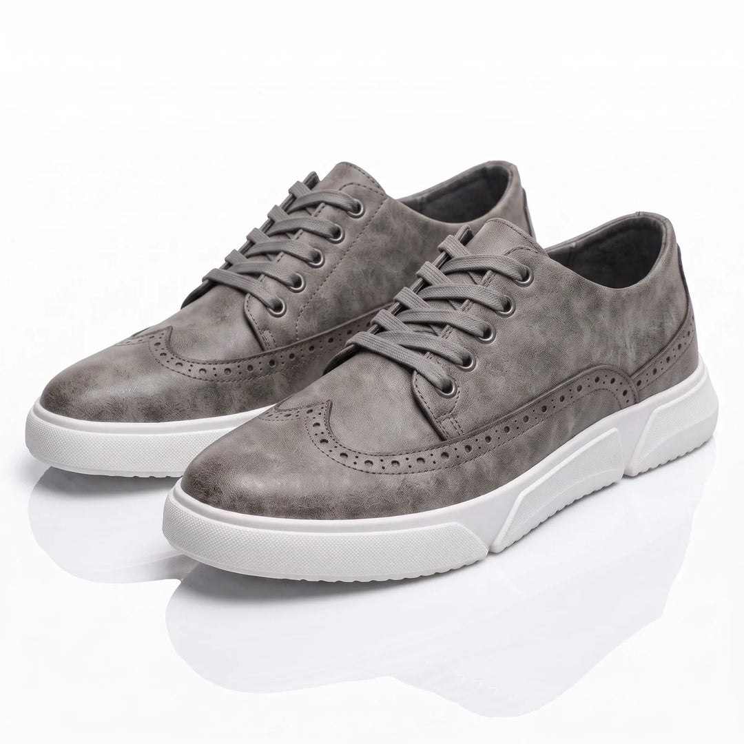 Calver – Herren-Leder-Sneaker mit Brogue-Details