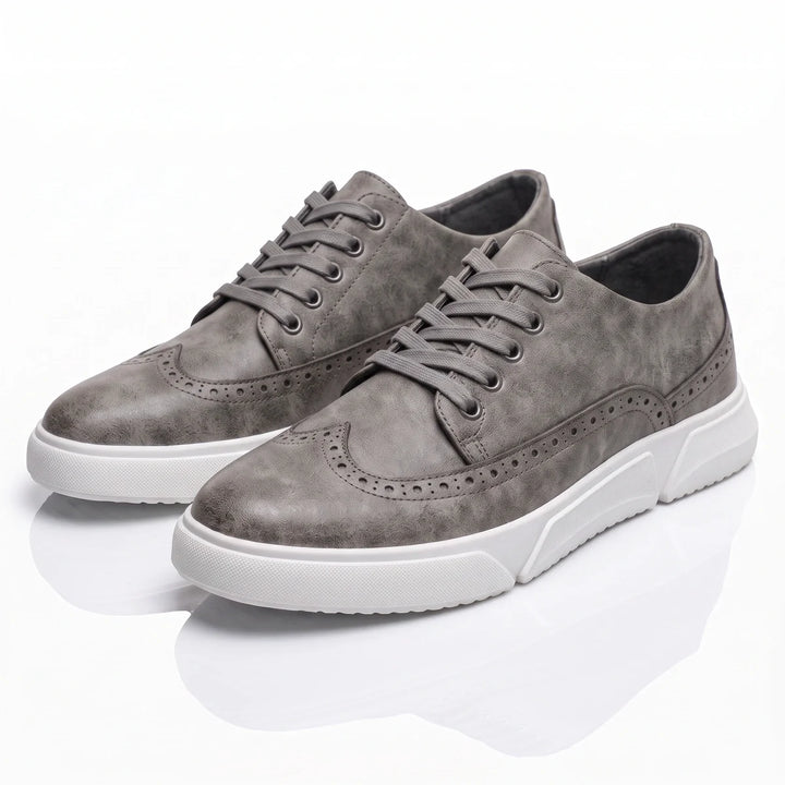 Calver – Herren-Leder-Sneaker mit Brogue-Details