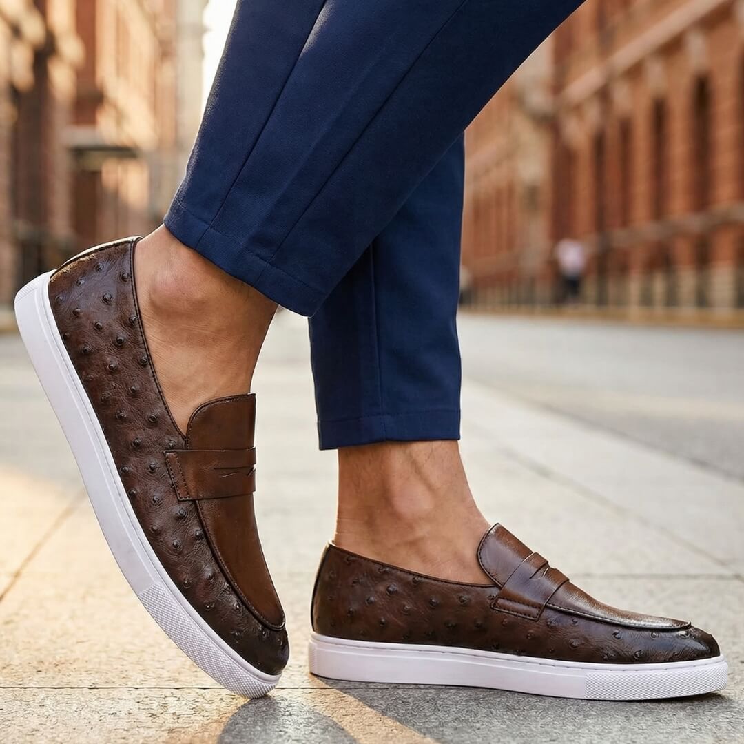 Malric – Herren-Leder-Loafer mit Penny-Riemen