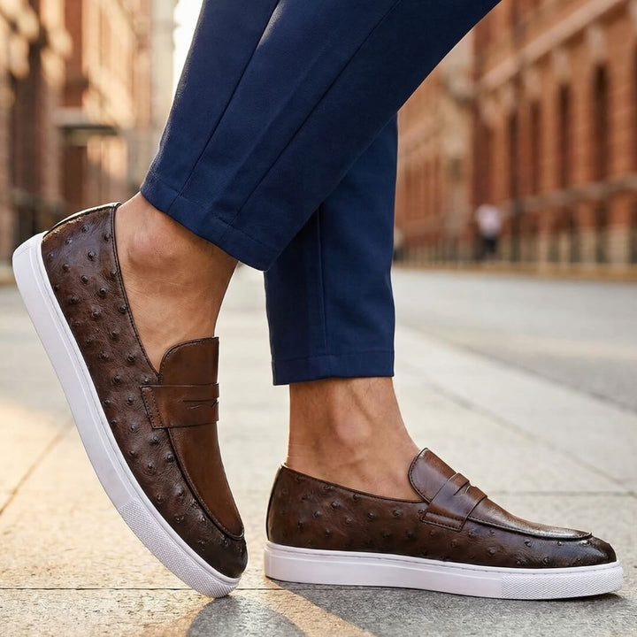 Malric – Herren-Leder-Loafer mit Penny-Riemen