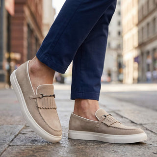 Lazaro – Herren-Wildleder-Loafer mit Fransen