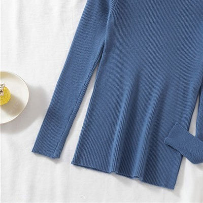 Zayenna - Figurnahes Strickoberteil mit Stehkragen - Produktansicht 9
