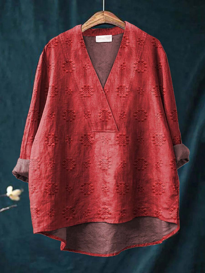 Cara – Elegante Damenbluse mit langen Ärmeln