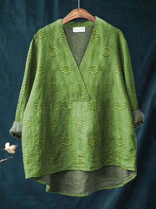 Cara – Elegante Damenbluse mit langen Ärmeln