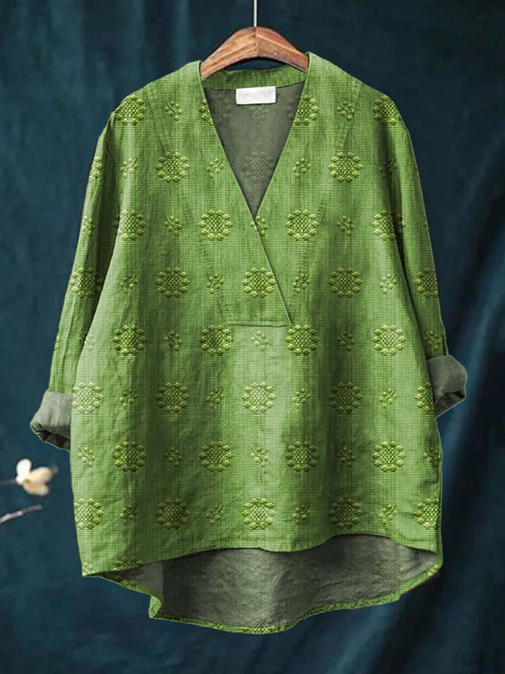 Cara – Elegante Damenbluse mit langen Ärmeln