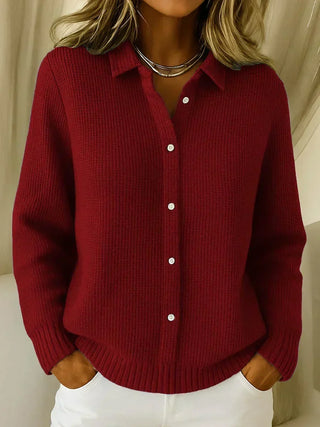 Katrina – Strukturierte Strickjacke mit Knopfleiste