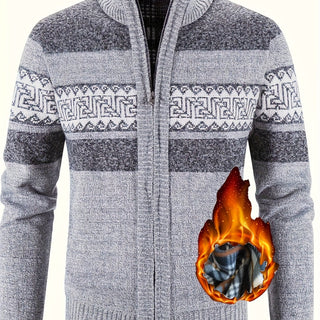 Brooks | Patterned Full-Zip Cardigan