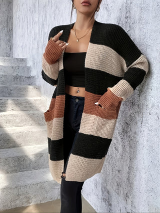 Bronwyn | Colour-Block Longline Cardigan