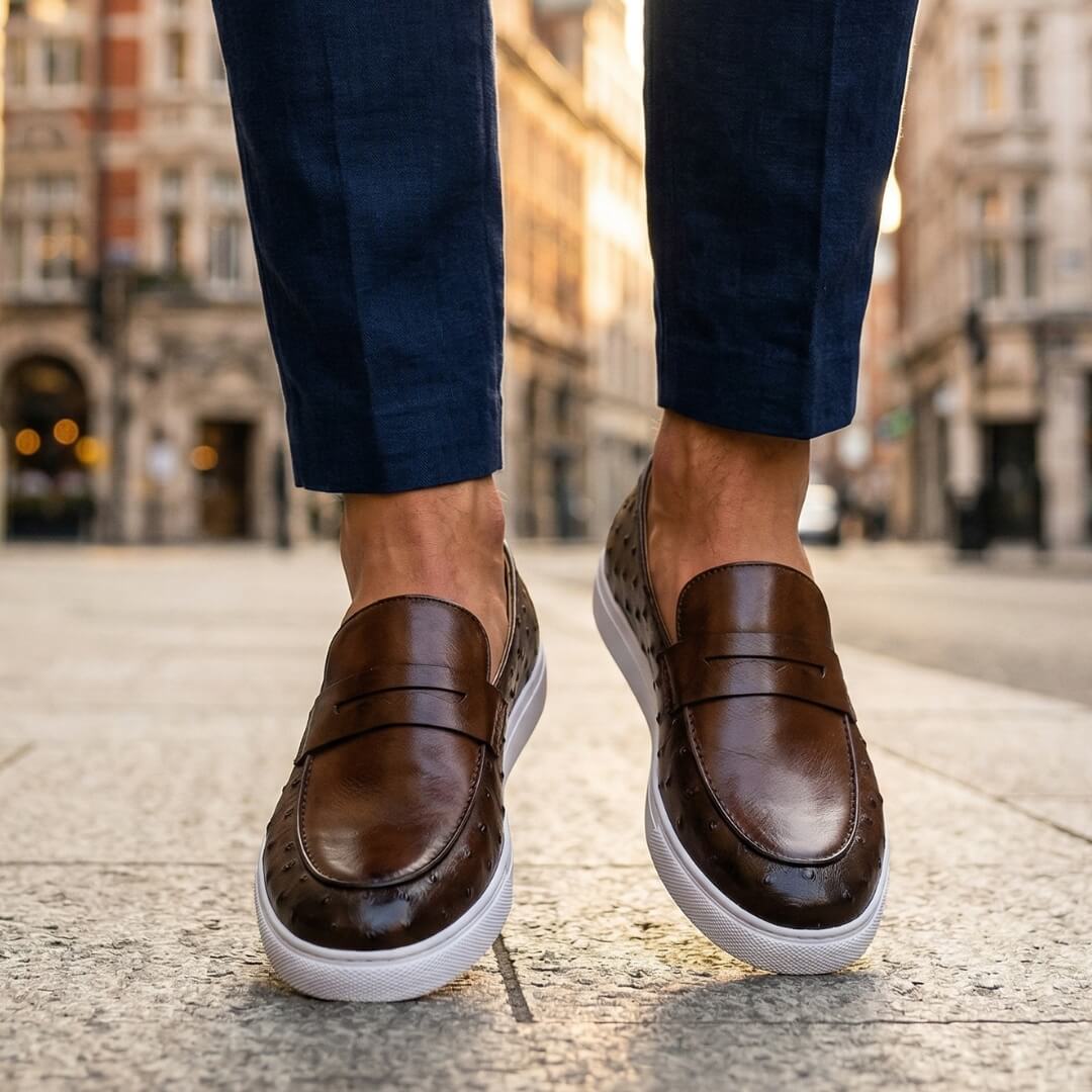 Malric – Herren-Leder-Loafer mit Penny-Riemen