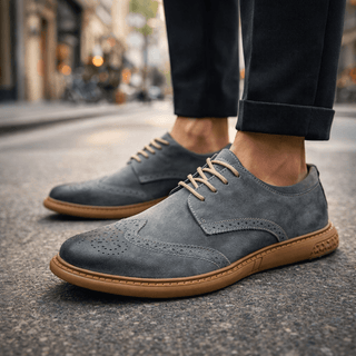 Marlo – Herren-Wildlederschuhe mit Brogue-Details