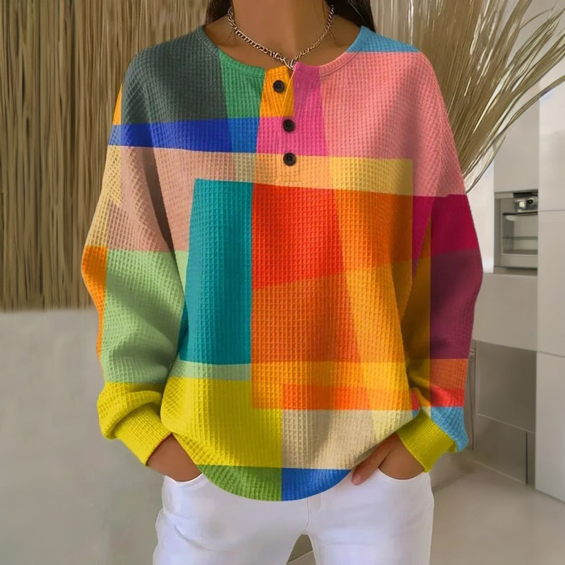 Anni - Rundhalspullover im Colorblock-Design - Produktansicht 2