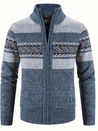 Brooks | Patterned Full-Zip Cardigan