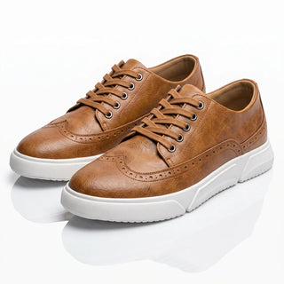 Calver – Herren-Leder-Sneaker mit Brogue-Details