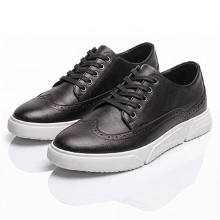 Calver – Herren-Leder-Sneaker mit Brogue-Details