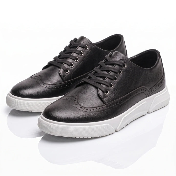 Calver – Herren-Leder-Sneaker mit Brogue-Details