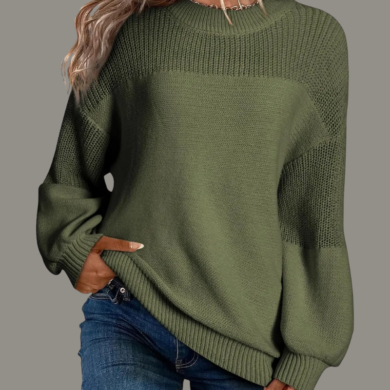 Olivia - Rundhalspullover im Colorblock-Design - Produktansicht 1
