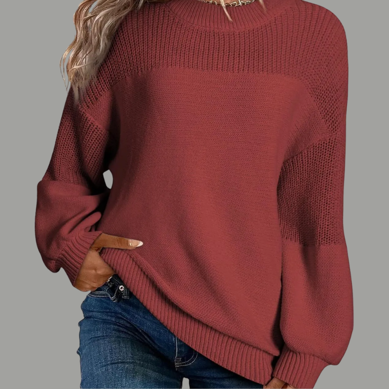 Olivia - Rundhalspullover im Colorblock-Design - Produktansicht 2