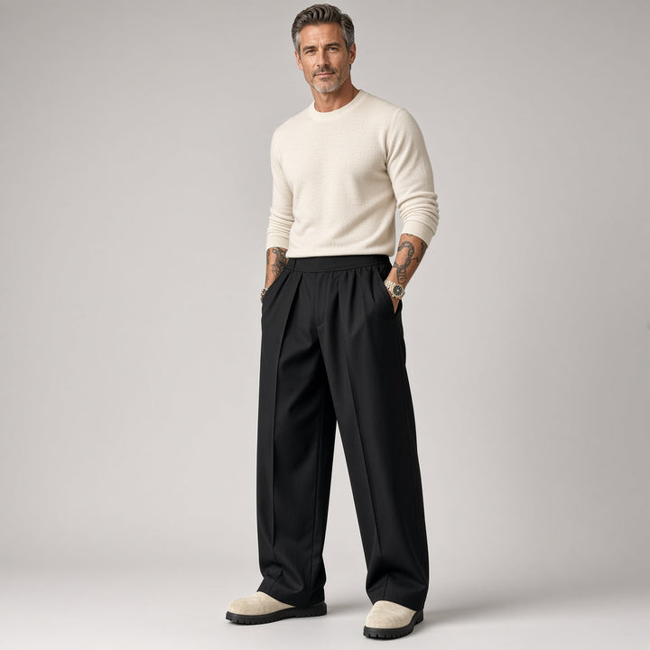 Luthor – Herren-Hose mit weitem Bein und Elastikbund
