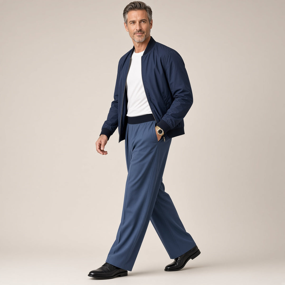Luthor – Herren-Hose mit weitem Bein und Elastikbund