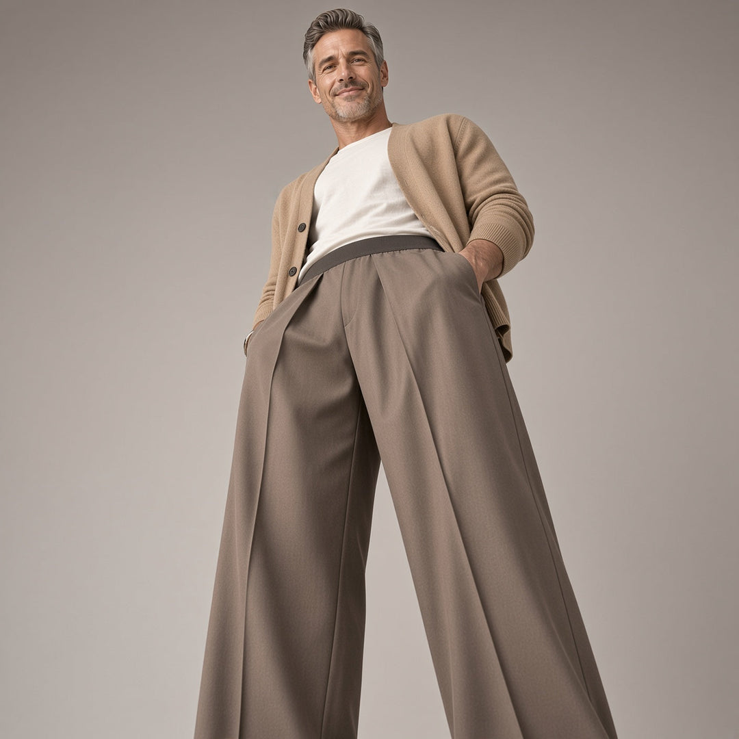 Luthor – Herren-Hose mit weitem Bein und Elastikbund