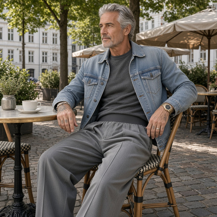 Luthor – Herren-Hose mit weitem Bein und Elastikbund