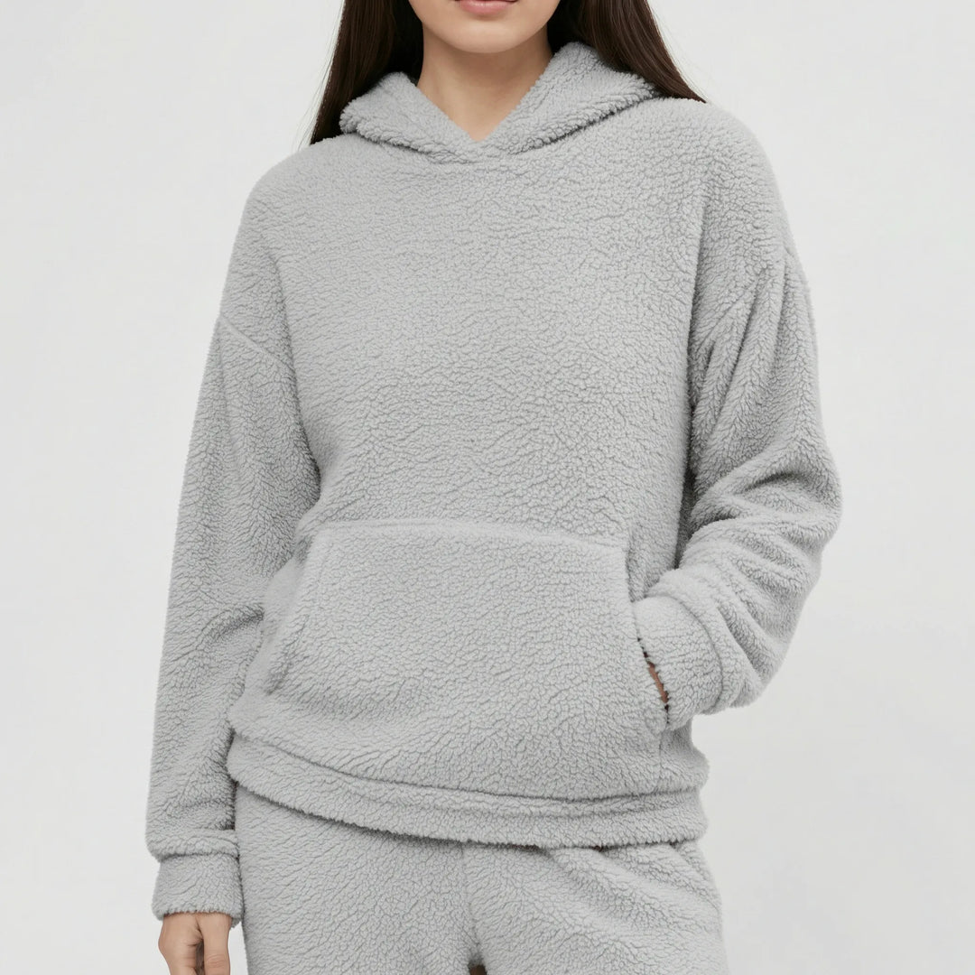 Women's Hooded Loungewear Set with Kangaroo Pocket