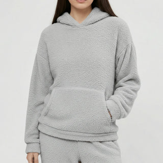 Women's Hooded Loungewear Set with Kangaroo Pocket