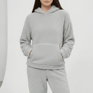 Women's Hooded Loungewear Set with Kangaroo Pocket