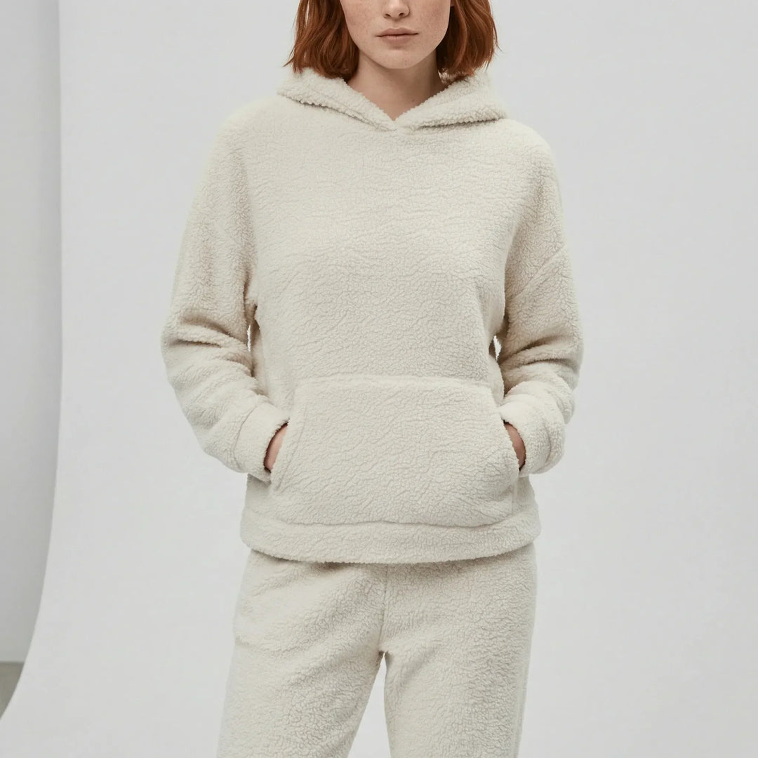 Women's Hooded Loungewear Set with Kangaroo Pocket