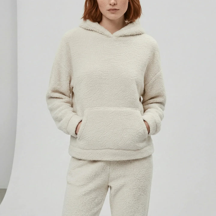 Women's Hooded Loungewear Set with Kangaroo Pocket