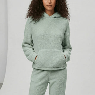 Women's Hooded Loungewear Set with Kangaroo Pocket