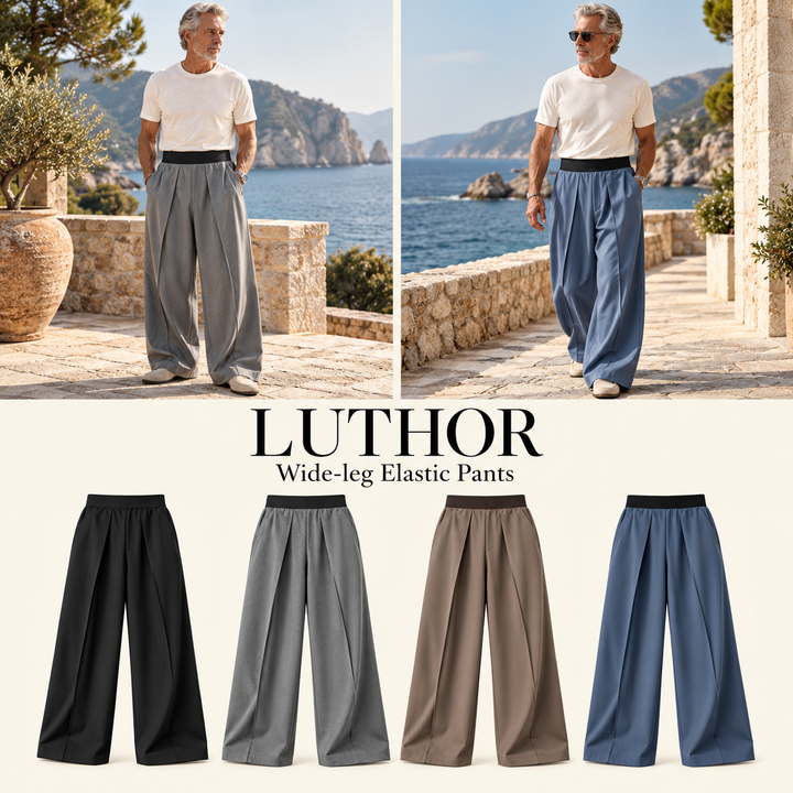 Luthor – Herren-Hose mit weitem Bein und Elastikbund